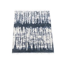 2'x2'4" Ivory Wool Cardiac Design Modern Hand Knotted Squarish Mat Rug R80490