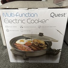 Quest 40cm Multi Function Electric Cooker With Lid, 1500 W, 1.5L