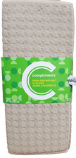 Kitchen Microfiber Dish Drying Mat 15"x20" TEXTURED BEIGE DESIGN, Compliments