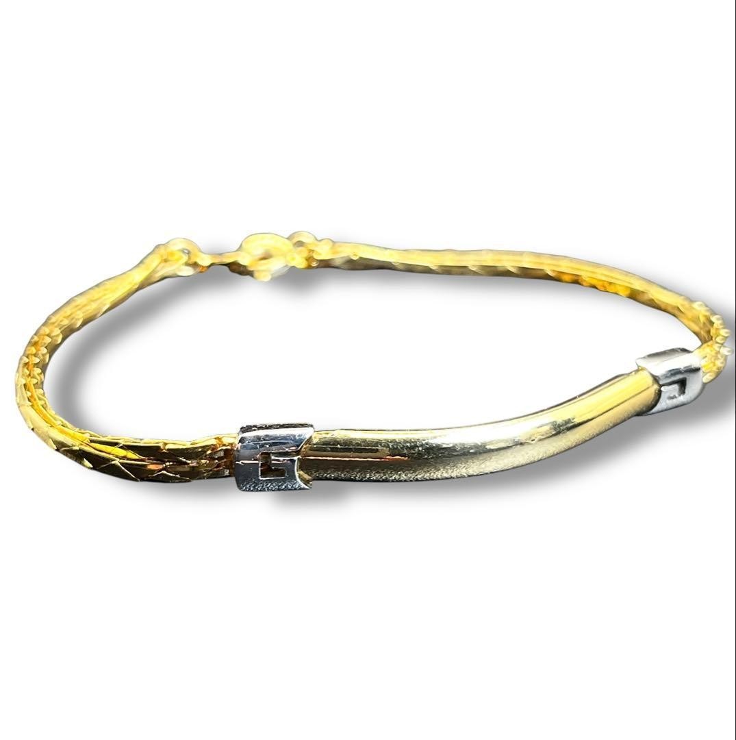 Givenchy Women Bracelet G Logo Gold Silver Bicolor Limited Edition VHTF Designer