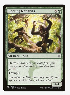 Hooting Mandrills | Ape | Khans of Tarkir (KTK) | MTG Magic Card | LP