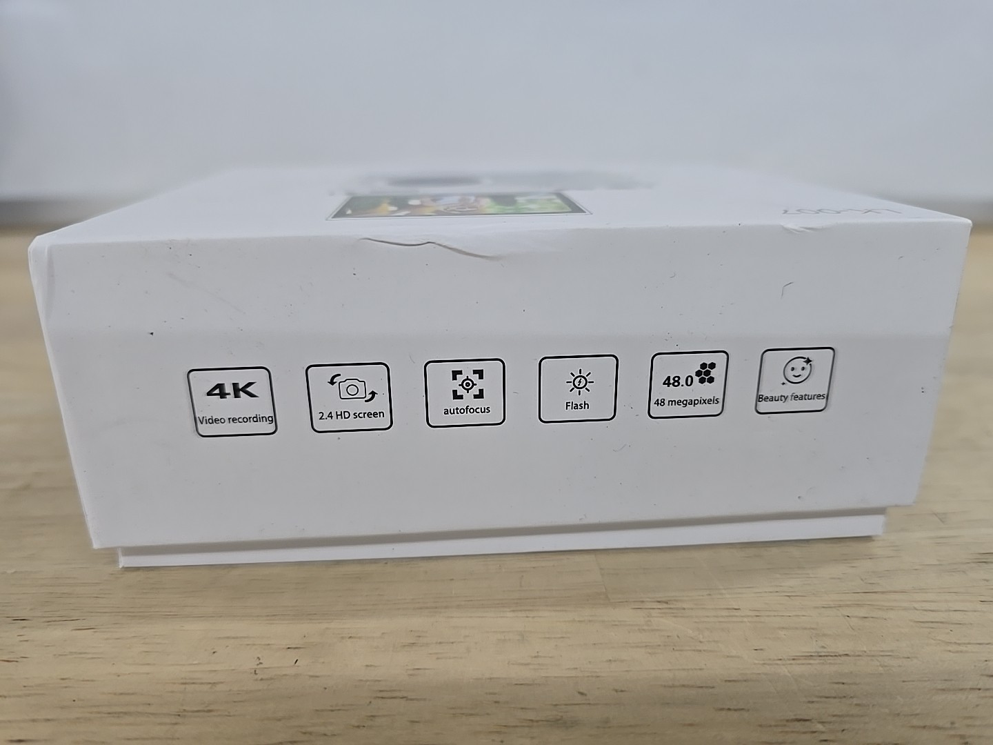 LK-007 4K 48MP Teal Flip-Up Camera for Vlogging and Photography