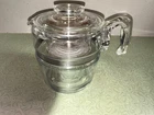 Vintage PYREX Flameware # 7756 6-Cup coffee percolator pot complete