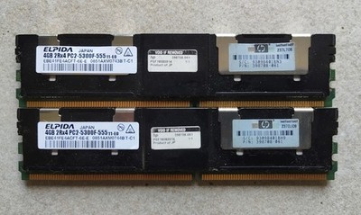2x Elpida 4GB DDR2 FB-DIMM ECC REG  PC2-5300F Server RAM
