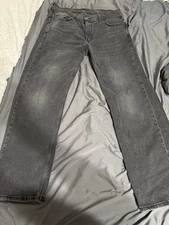 Levi's Men's 569 Loose Straight Fit Black Faded Jeans Size 34x32