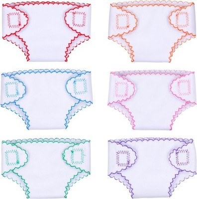 BABESIDE 6 Pcs Baby Doll Diapers for 12-15 Inch Dolls, Reusable & Washable... 