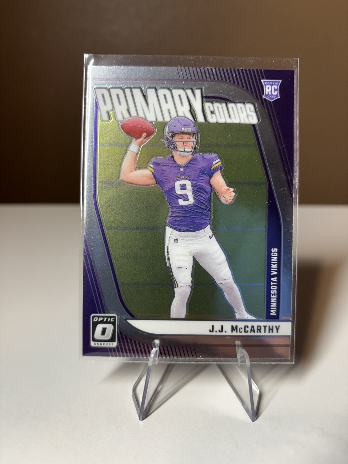 J.J. MCCARTHY 2024 DONRUSS OPTIC ROOKIE PRIMARY COLORS VIKINGS #20 RC