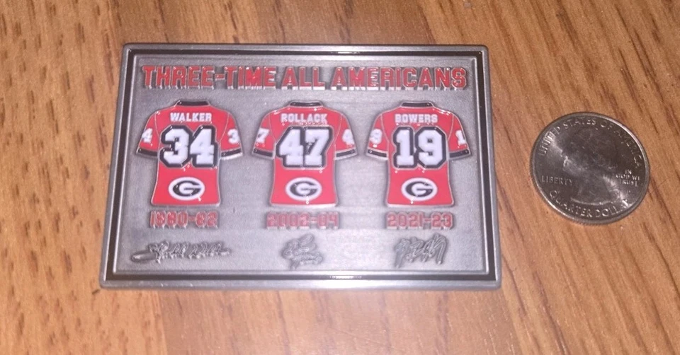 UGA ALL-AMERICAN COIN W/ D.POLLAK H.WALKER & B.BOWERS ON SIDE &UGA FLAG ON BACK - Image 3 of 4