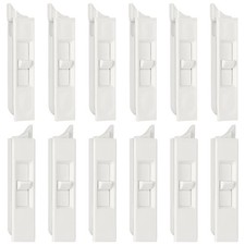 12 Pieces Tilt Latch Pairs White Plastic Spring Loaded Sliding Window Lock