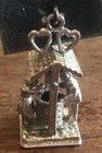 Vintage Wells Sterling Silver Couple At Wishing Well Charm Man Woman Hearts — photo 6