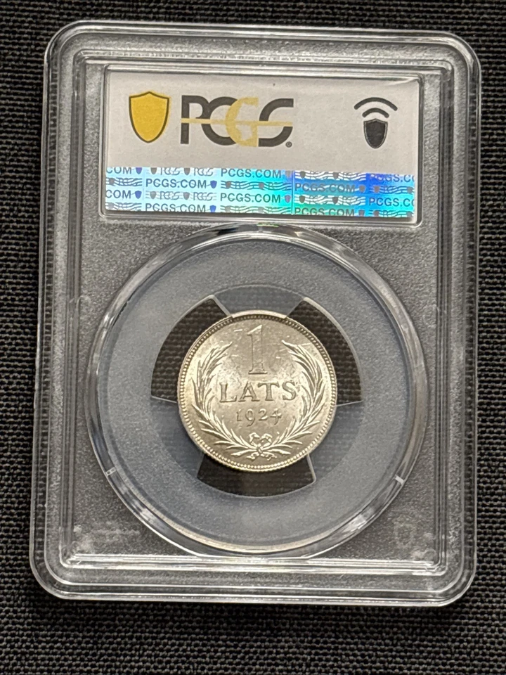 1924 Latvia Lats - PCGS MS63 - Image 2 of 4