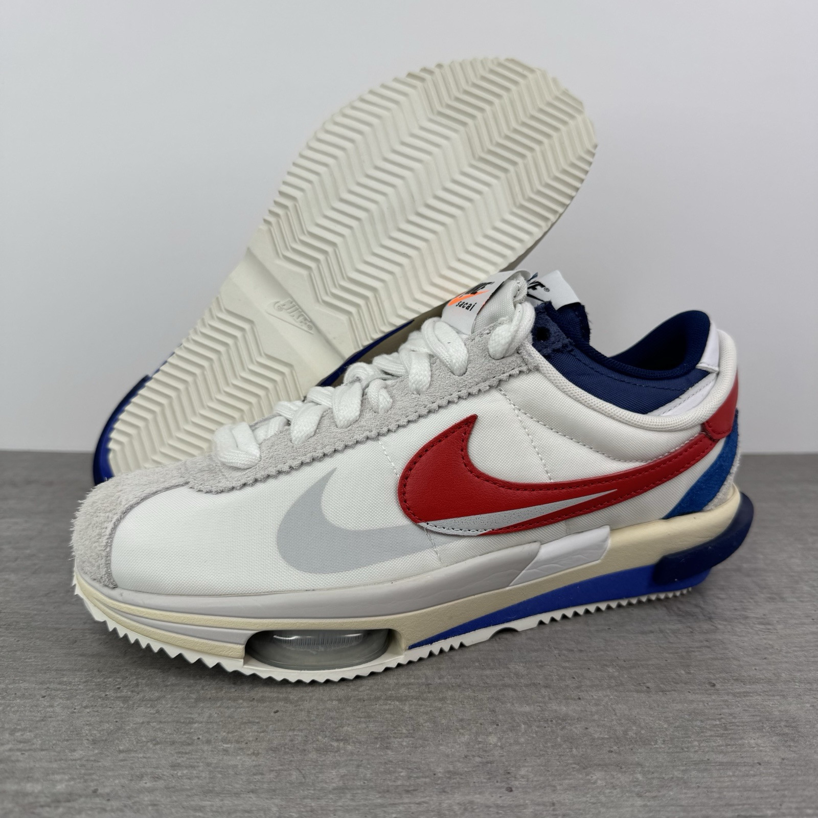 SACAI X NIKE Scarpe Nike x Sacai Cortez SP OG Bianco Rosso Blu DQ0581 100 Uomo 6 Donna 7 5