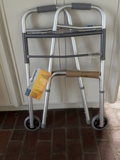 NEW Guardian 2 Button Folding Walker JMDS86410WS4 - Weight Capacity 300 lbs.