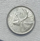 1965 - Canada 25 Cents/Quarter - 0.800 Silver Coin