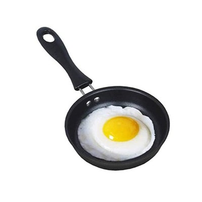 Demoyaya Antihaft Mini Pfanne für ein Ei, 4,7'' 12cm Eier Braten Mini, Schwarz 