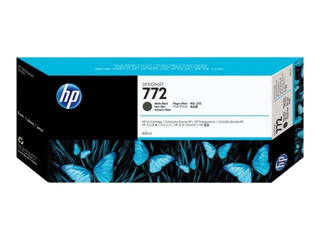 Cartouche HP 772 noir mat 300 ml pour imprimer vos plans d'architecte sur papier DesignJet