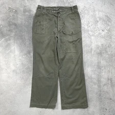 Vintage 80s British Army Jungle Green Battledress Pants Olive Green Size W33 L30