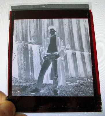 SHAKIN' STEVENS SHAKY 100mm x 125mm LARGE B&W NEGATIVE SLIDE PROMO PHOTO #7006