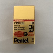 Box of 12 Tubes Pentel C505-HB 0.5mm Super Hi-Polymer Refill Lead