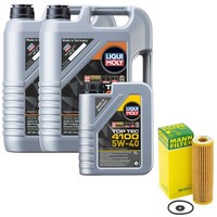 MotoröL Set 4210 0W-30 Liqui Moly 11 Liter + ÖLfilter FüR Mercedes Sprinter 516