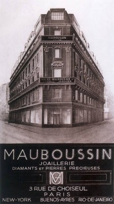 Advertisement for Mauboussin jewellery in Paris c1925 Old Photo
