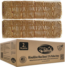 Pollen Patties for Honey Bees - 2Lb 2X1Lb Bee Food with 15 Real USA Pollen, F
