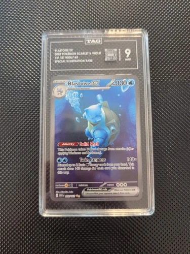 2023 Pokemon Blastoise Ex # 200/165 Holo SIR Full Art Scarlet & Violet 151 TAG 9