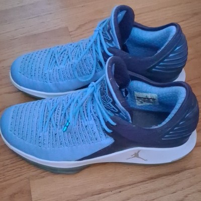 Jordan Men's Blue Low Top Basketball Sneakers Lace-Up Athletic Shoes