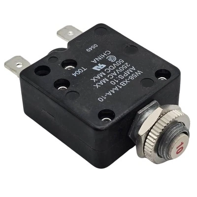 TYCO ELECTRONICS 4x Tyco W58-XB1A4A-10 Panel Mount Circuit Breaker 10 Amp 250VAC / 50VDC