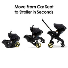 Doona Car Seat  Stroller Midnight Edition  Base  Winter Cover  Excellent Con