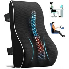 Orthopedic Memory Foam Seat Cushion Lumbar Back Support Pillow Pain Car Office