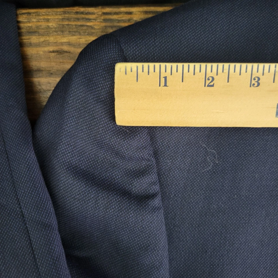 Abrigo Blazer Deportivo Para Hombre JOS A BANK Dos Botones Azul Marino Lana Ojo de Pájaro Doble Ventilación 46S Foto 2 de 4