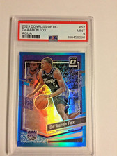 2023-24 Panini Donruss Optic De'Aaron Fox #52 Aqua Prizm /249 Sacramento Kings