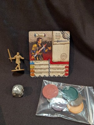 CMON Black Plague Fantasy Zombicide Bruce Miniature with Card, Bases, Die