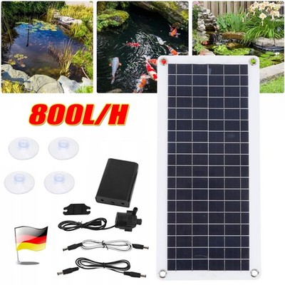 Solar Panel Powered 50W 800L/H DC 12V Garden Pond Decor Solar Water Pump Kits -