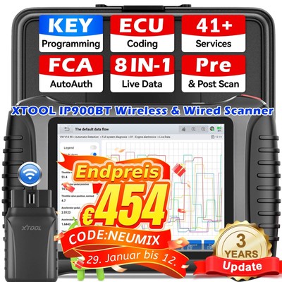 2026 XTOOL IP900BT KFZ OBD2 Diagnosegerät Bidirectional Scanner 41+ Services NEU