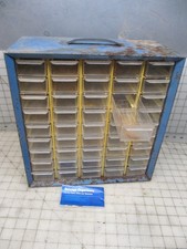 45 Drawer Metal Akro-Mils Small Parts Storage Organizer Cabinet Bin Blue Yellow
