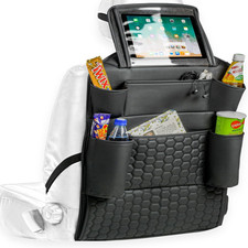 Owleys Back Of Seat Organizer For Kids Transparent Tablet Pocket 8 Compartments