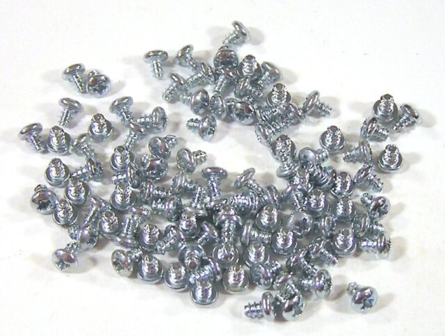 Miniature Hardware Parts Pack of 100 Small #2 x 1/8 Self Tapping Screws