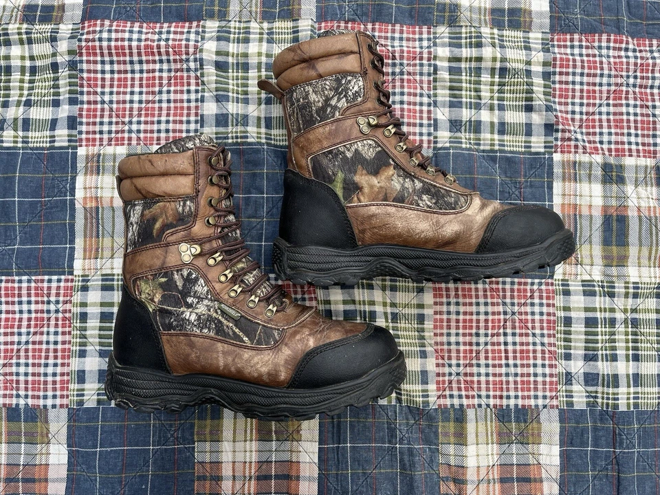 Trekker Aquashield 800 gramos cuero aislado camuflaje botas de caza para hombre 9,5 trabajo Foto 2 de 4