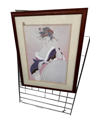 Vintage 1980s YURIKO Erotic GRAPHIC ART Poster JAPAN GEISHA Girl