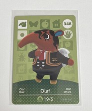 Animal Crossing Amiibo Card 348 Olaf Blair Ettore Serie 4 EU New Horizons