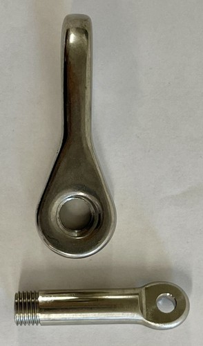Grillete en D de acero inoxidable cabeza acuñada de pasador de 3/8" con agujero Ronstan RF619 grado marino - Imagen 6 de 8