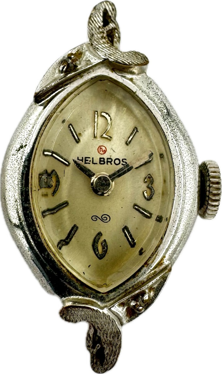 Vintage Helbros Deco w 2 Diamonds 17 Jewel Ladies Mechanical Wristwatch M-110 Women Helbros Watch - Etsy main image 4