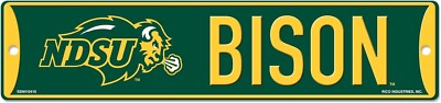 NDSU Bison Sign 4'' x 17'' Plastic Street Sign North Dakota State University Bison