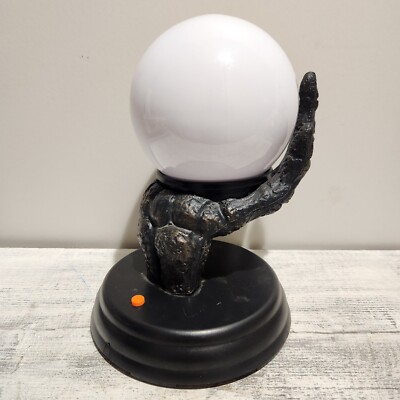 Spooky Village Talking Color Changing Crystal Ball Skeletal Hand 