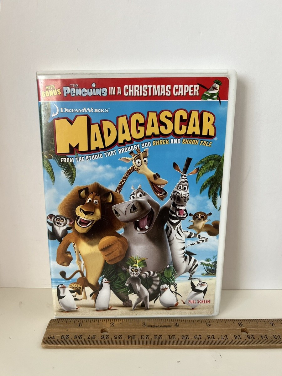 Madagascar (DVD, 2005, Full Screen) + The Penguins in a Christmas