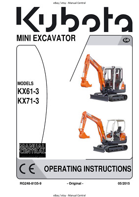 KUBOTA KX61-3 KX71-3 MINIBAGGER BEDIENUNGSANLEITUNG NACHGEDRUCKT KAMMGEBUNDEN