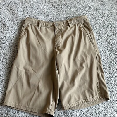 O'Neill Hybrid Board Shorts Mens 30 Khaki Quick Drying Surf Swim Golf  Stretch