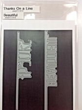 Simon Says Stamp Thanks On A Line Die and Beautiful-Retired Die Sets